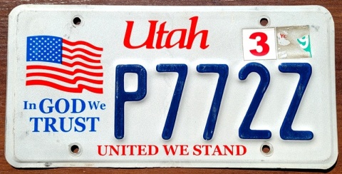Utah - tablica z USA