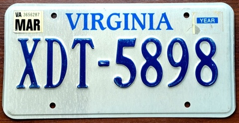 Virginia - tablica z USA