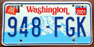 Washington 2001 - tablica z USA