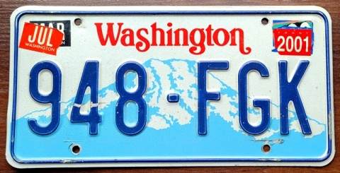 Washington 2001 - tablica z USA