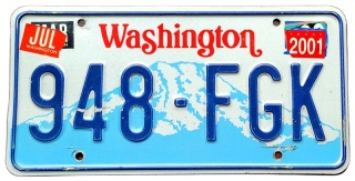 Washington 2001 - tablica z USA