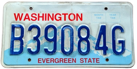 Washington - tablica z USA