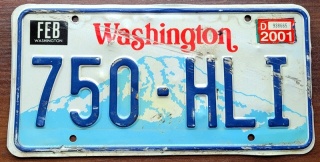 Washington 2001 - tablica z USA