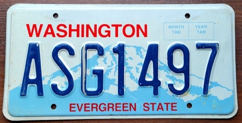 Washington - tablica z USA