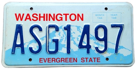 Washington - tablica z USA