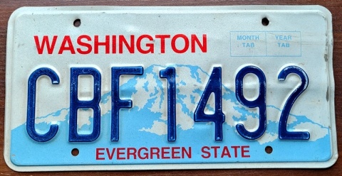 Washington - tablica z USA