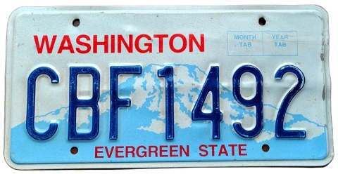 Washington - tablica z USA