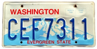 Washington - tablica z USA