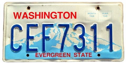 Washington - tablica z USA