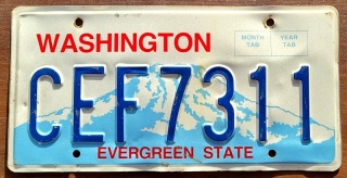 Washington - tablica z USA
