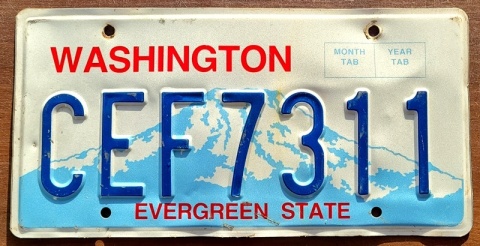 Washington - tablica z USA