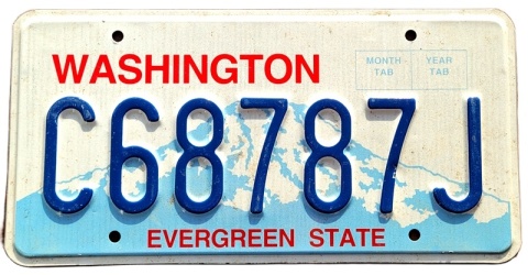 Washington - tablica z USA
