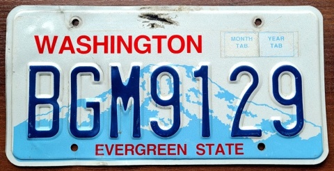 Washington - tablica z USA
