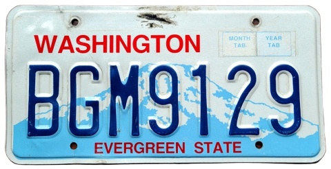 Washington - tablica z USA