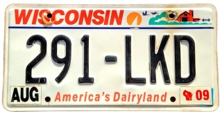 Wisconsin 2009 - tablica z USA