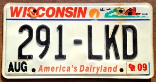 Wisconsin 2009 - tablica z USA