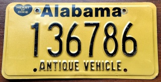 Alabama - Antique Vehicle - tablica z USA