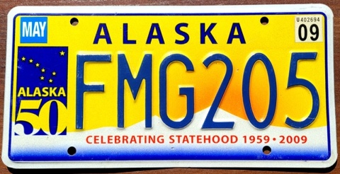 Alaska 2009 - tablica z USA