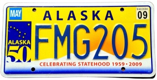 Alaska 2009 - tablica z USA