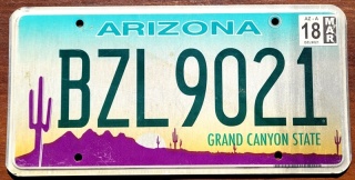 Arizona 2018 - tablica z USA