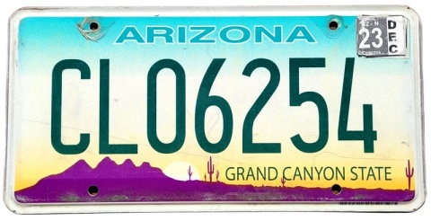 Arizona 2023 - tablica z USA