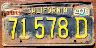 California 1979 - tablica z USA