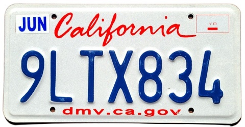 California - tablica z USA