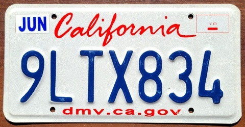 California - tablica z USA