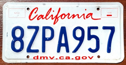 California - tablica z USA
