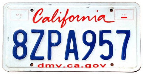 California - tablica z USA