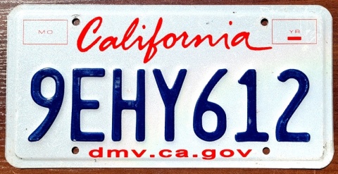 California - tablica z USA