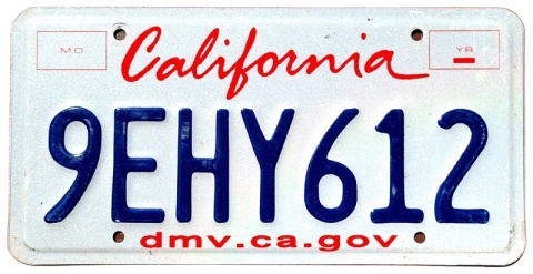 California - tablica z USA