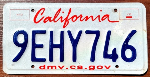 California - tablica z USA