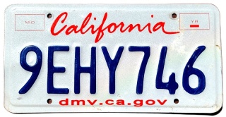 California - tablica z USA