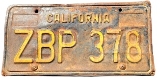 California - tablica z USA