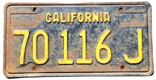 California - tablica z USA