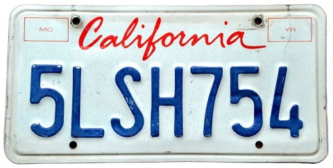 California - tablica z USA
