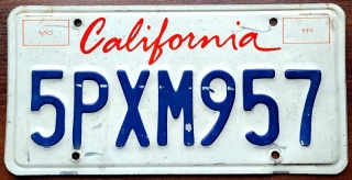 California - tablica z USA
