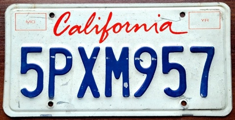 California - tablica z USA