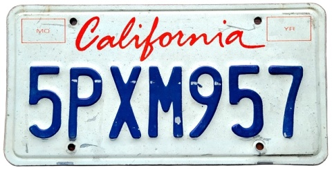 California - tablica z USA
