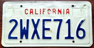California - tablica z USA