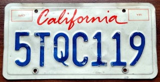 California - tablica z USA