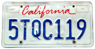 California - tablica z USA