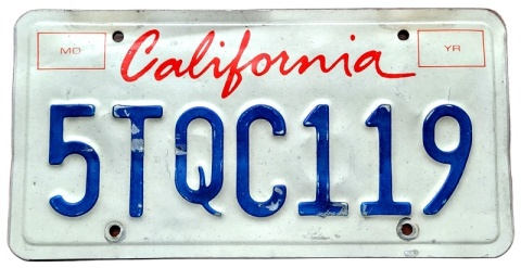California - tablica z USA
