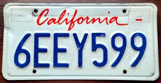California - tablica z USA
