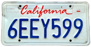 California - tablica z USA