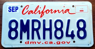 California - tablica z USA