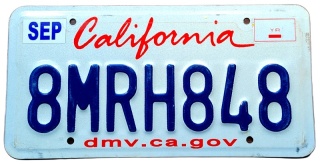 California - tablica z USA