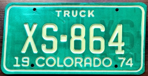 Colorado 1974 - tablica z USA