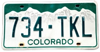 Colorado - tablica z USA